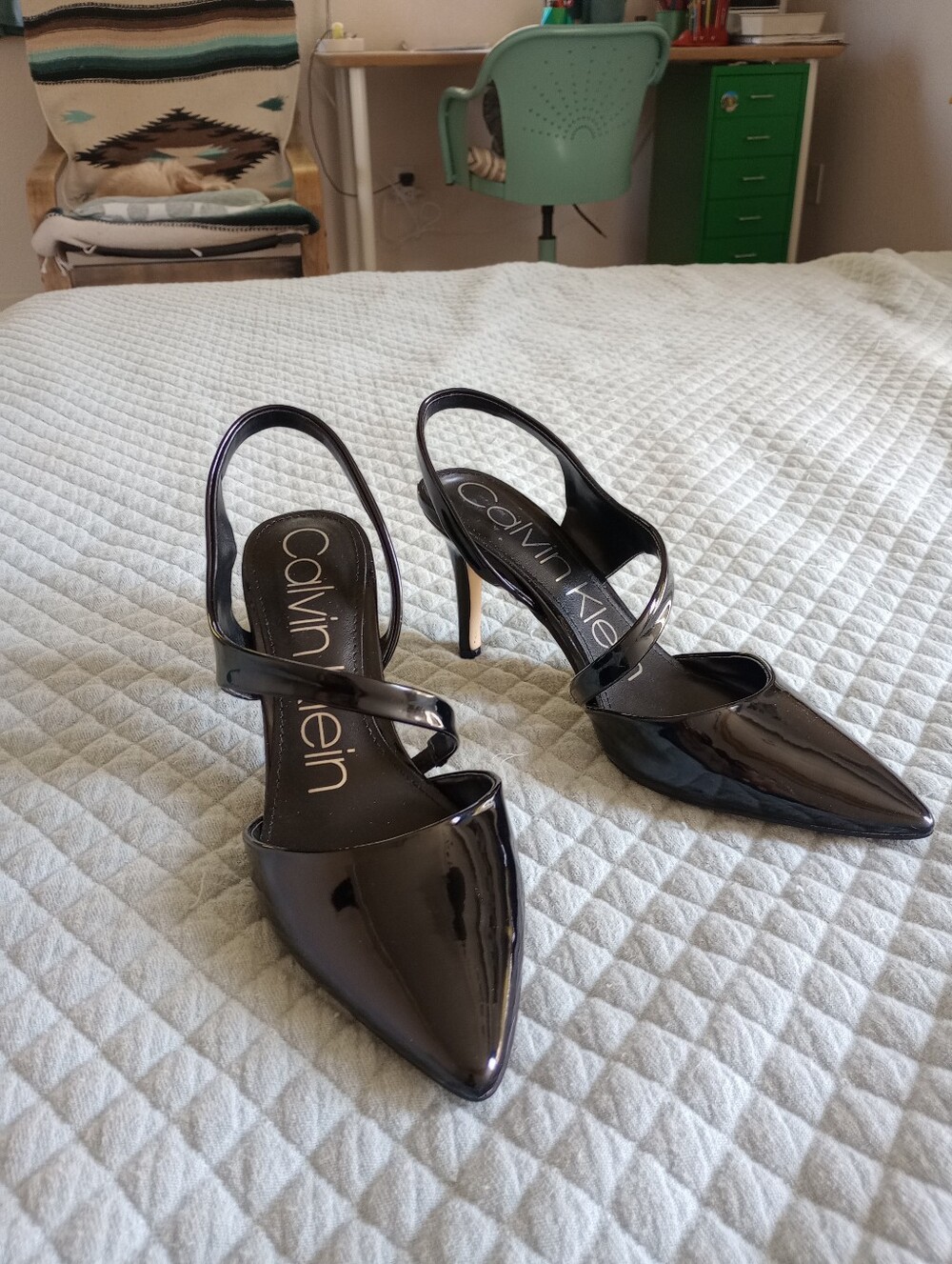 Calvin Klein Geena 2 Patent Leather Pump 8